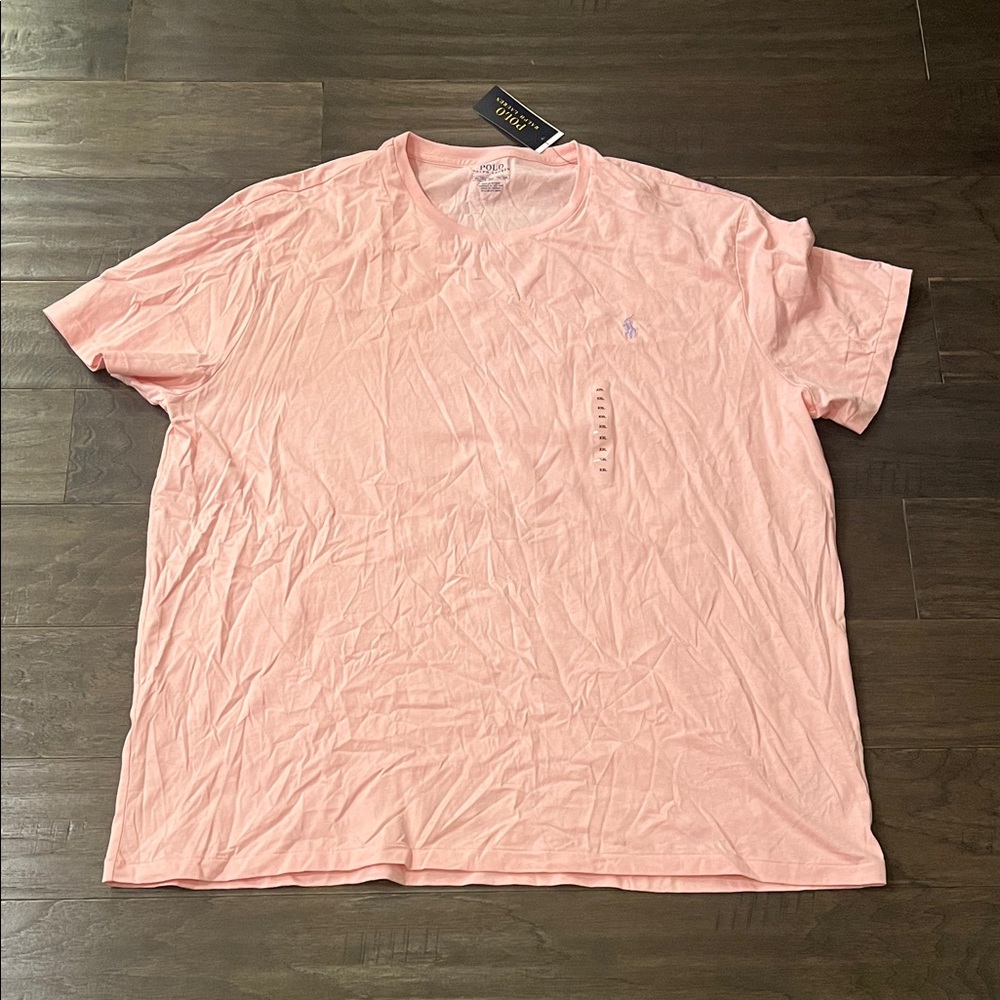Polo Ralph Lauren Crew Neck Short Sleeve T Shirt Pink new Mens Size XXL
